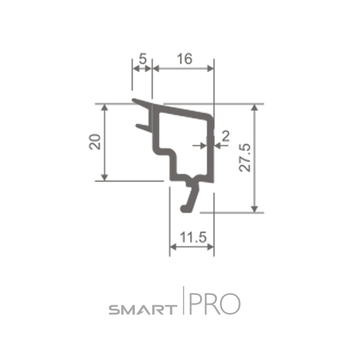 Штапик стандартный 16 мм на стеклопакет 24мм в Петропавловске