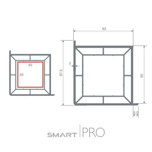 Профиль углового соединения (60) в Петропавловске